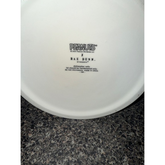 NEW Rae Dunn Peanuts Snoopy Sweet Treats Ceramic Cookie Jar Red Bow Lid - Picture 5 of 5